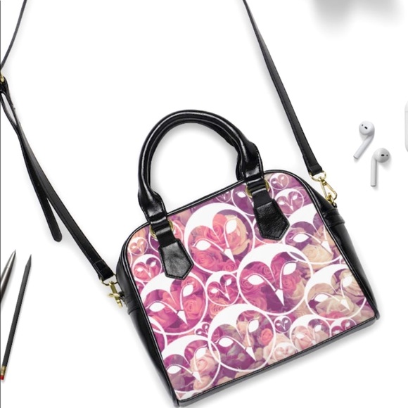 🦉NWT GORGEOUS OWL PRINT w FLORAL BACKGROUND HANDBAG/SHOULDER BAG! - Picture 3 of 3